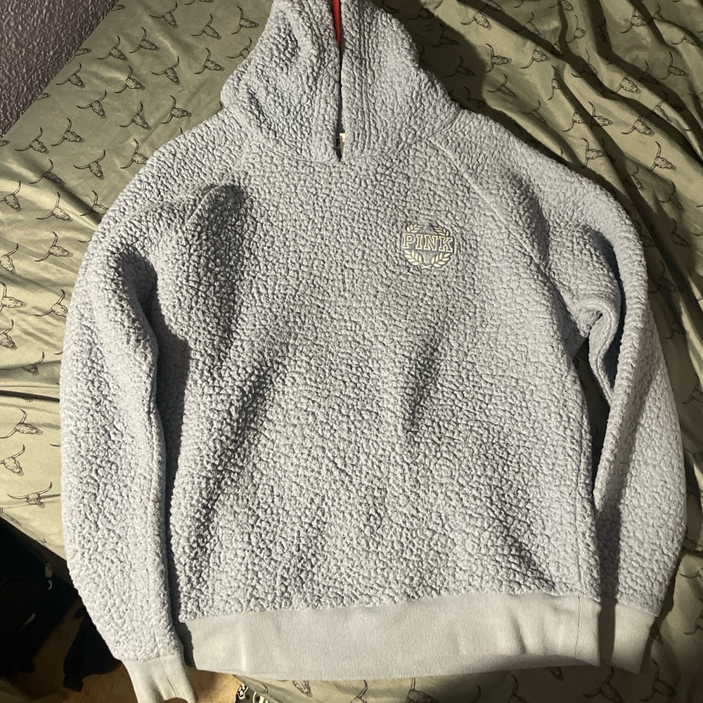 PINK Victoria's Secret Charcoal Sherpa Jacket
